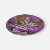 パープルフローラマザーズデイ誕生祝い ペーパープレート (アングル)