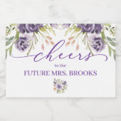 パープルフローラミニシャンパンラベル スパークリングワインラベル (シングルラベル)