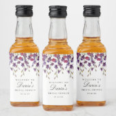 パープルフローラミニボトルラベル リキュールボトルラベル (ボトル)