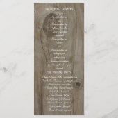 パープルフローラメイスンジャー素朴結婚式 プログラム (裏面)