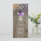 パープルフローラメイスンジャー素朴結婚式 プログラム (スタンド正面)