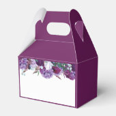 パープルフローラモダンエレガントな結婚式 フェイバーボックス (裏面サイド)