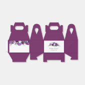 パープルフローラモダンエレガントな結婚式 フェイバーボックス (折り畳みなし)