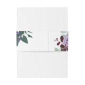 パープルフローラモダンエレガントな結婚式 招待状ベリーバンド (裏面例)