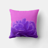 パープルフローラモノグラムイニシャル クッション (裏面)