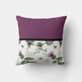 パープルフローラモノグラム装飾用クッション クッション (裏面)
