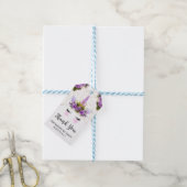 パープルフローラユニコーンプリンセスありがとう ギフトタグ (より糸付き)