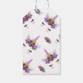 パープルフローラユニコーンプリンセスありがとう ギフトタグ (裏面)