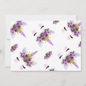 パープルフローラユニコーンプリンセスありがとう 招待状 (裏面)