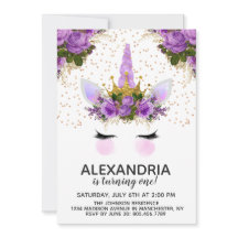 パープルフローラユニコーンプリンセス誕生日