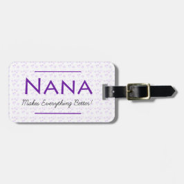 パープルフローララゲージタグfor Nana ラゲッジタグ