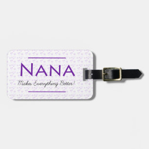 パープルフローララゲージタグfor Nana ラゲッジタグ
