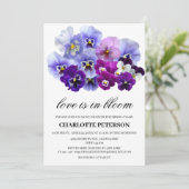 パープルフローララブイズイン開花ブライダルシャワー 招待状 (スタンド正面)