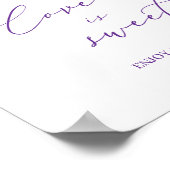 パープルフローララブズスイートキャンディバーサイン ポスター (角)