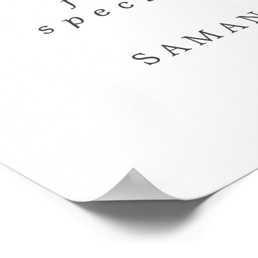 パープルフローララブズスイートデザートバーサイン ポスター (角)