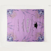 パープルフローララベガーリーンダーグラッド写真の背景 タペストリー (正面(横))