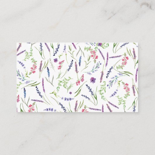 パープルフローララベンダーどのように多くのキスゲーム エンクロージャーカード (裏面)