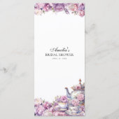 パープルフローララベンダーアフタヌーンティーパーティー メニュー (裏面)