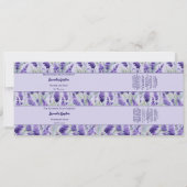 パープルフローララベンダーガーデンソープベリーバンド 招待状 (正面)