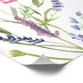 パープルフローララベンダーブライダルシャワーへようこそ ポスター (角)