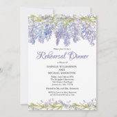 パープルフローラリハーサルディナー招待状 招待状 (正面)