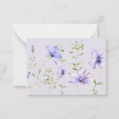 パープルフローラリリー悔やみや弔慰サンキューカード ノートカード (裏面)