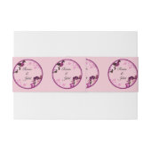 パープルフローラリングや輪結婚式招待状ベリーバンド 招待状ベリーバンド (裏面例)