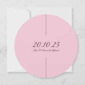 パープルフローラリングや輪結婚式招待状 招待状 (裏面)