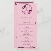 パープルフローラリングや輪結婚式 プログラム (正面/裏面)