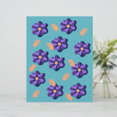 パープルフローラルパターンスクラップブック紙 (スタンド正面)