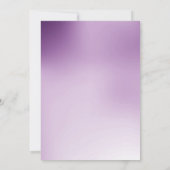 パープルフローラレエレガントスモダン結婚ス 招待状 (裏面)