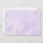 パープルフローラレトロ車ドライブバイブライダルシャワー 招待状 (裏面)