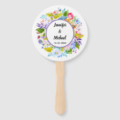 パープルフローラロマン結婚チズゲストファン ハンドファン (正面)