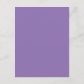 パープルフローラロマン結婚ティック詳細 エンクロージャーカード (裏面)