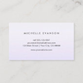 パープルフローラロータスエレガントヨガインストラクター 名刺 (裏面)