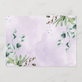 パープルフローラワイルドジャングルサファリブブックベビー エンクロージャーカード (裏面)