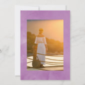 パープルフローラワインをテーマにした生活お祝い 招待状 (裏面)