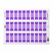 パープルフローラヴィンテージアートカスタムクラフトラベル ラベル (フルシート)