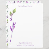 パープルフローラ個人/プロフェッショナル文房具 (正面/裏面)