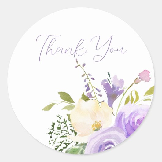 パープルフローラ優先バッグサンキューユナイテッド ラウンドシール (正面)