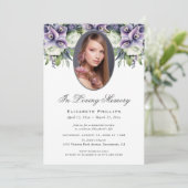 パープルフローラ写真追悼式 招待状 (スタンド正面)