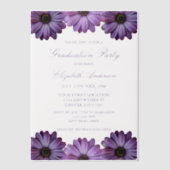 パープルフローラ卒業パーティー ベラム紙招待状 (正面)