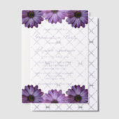 パープルフローラ卒業パーティー ベラム紙招待状 (オフセット (招待状))