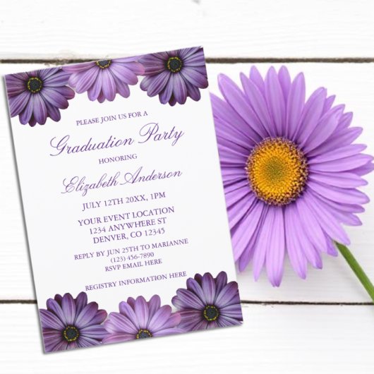 パープルフローラ卒業パーティー 招待状