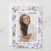 パープルフローラ卒業 招待状 (裏面)