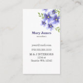 パープルフローラ名刺 名刺 (裏面)