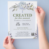 パープルフローラ女性教会カンファレンス チラシ (手)