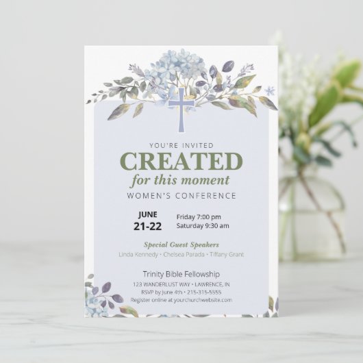 パープルフローラ女性教会カンファレンス 招待状 (スタンド正面)