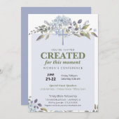 パープルフローラ女性教会カンファレンス 招待状 (正面/裏面)