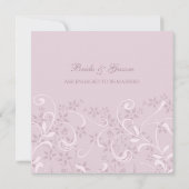 パープルフローラ婚約パーティ招待状 招待状 (裏面)